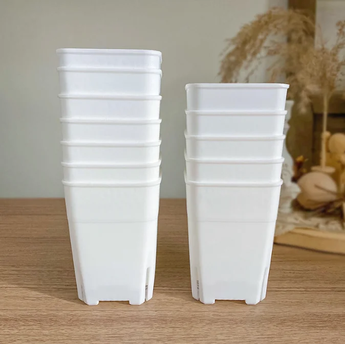 Поставка с завода квадратные пластиковые горшки для растений бонсай высоким разрезом контейнер цветочных Горшков