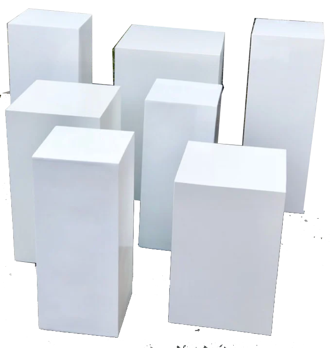 acrylic white square stand flower stand wedding pillar column for event wedding decoration pedestal cylinder
