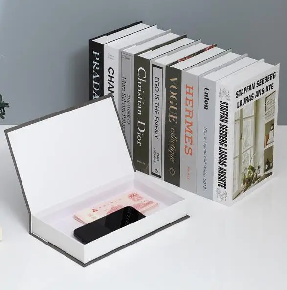 Бумажная картонная упаковочная коробка в форме книги на заказ, оптовая продажа, декоративная коробка для ложных книг