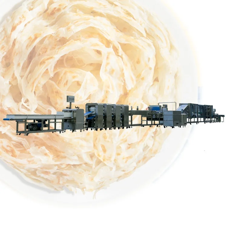Automatic Crispy Multi Layered Bread Making Machine Paratha Line 3000-6000 PCS Per Hour
