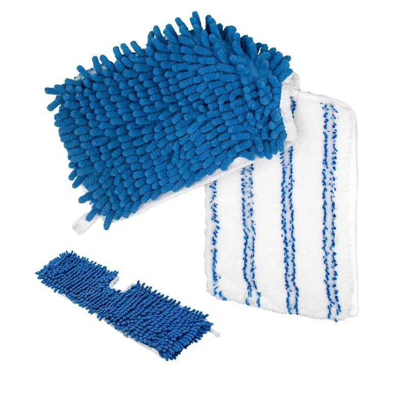 Machine Washable Double Sided Mop Cloth Replacement Household Floor Cleaning Chenille Wet Mop