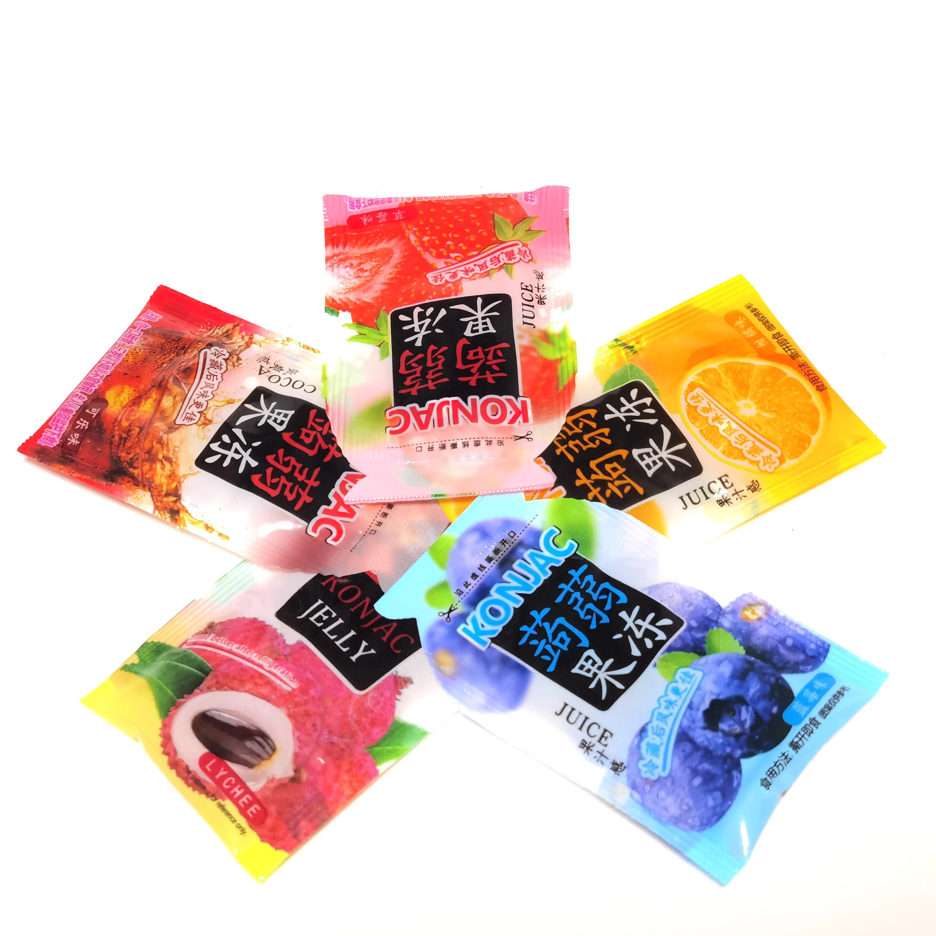 wholesale halal fruit juice added jelly snack low cal low fat konjac jelly
