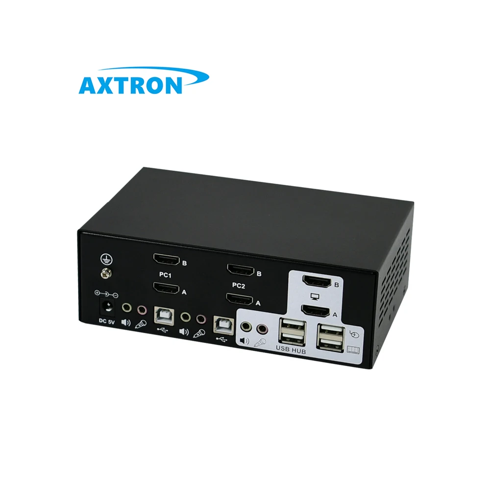 4K Dual Monitor HDMI 2 in 1KVM Switch 2 Port Dual Monitor KVM Switch