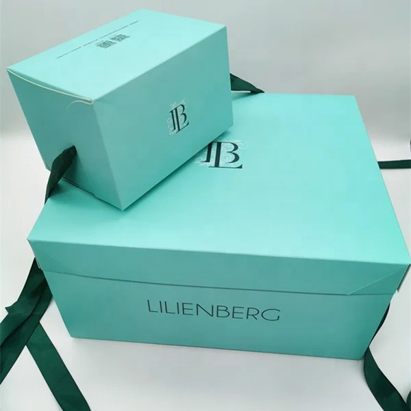 Easy fast building up folded paper 6inch 8inch 10inch cake box flat in shipping collapsible gift box