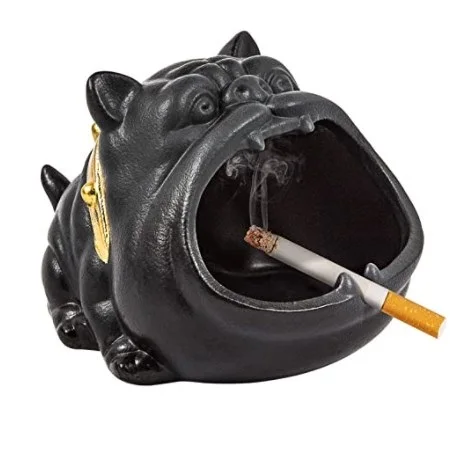 Lovisle Tech Monsiter Cigarette Ashtrays Outdoor Cool Dog Ash Tray for Patio Decor Gift for Men Women