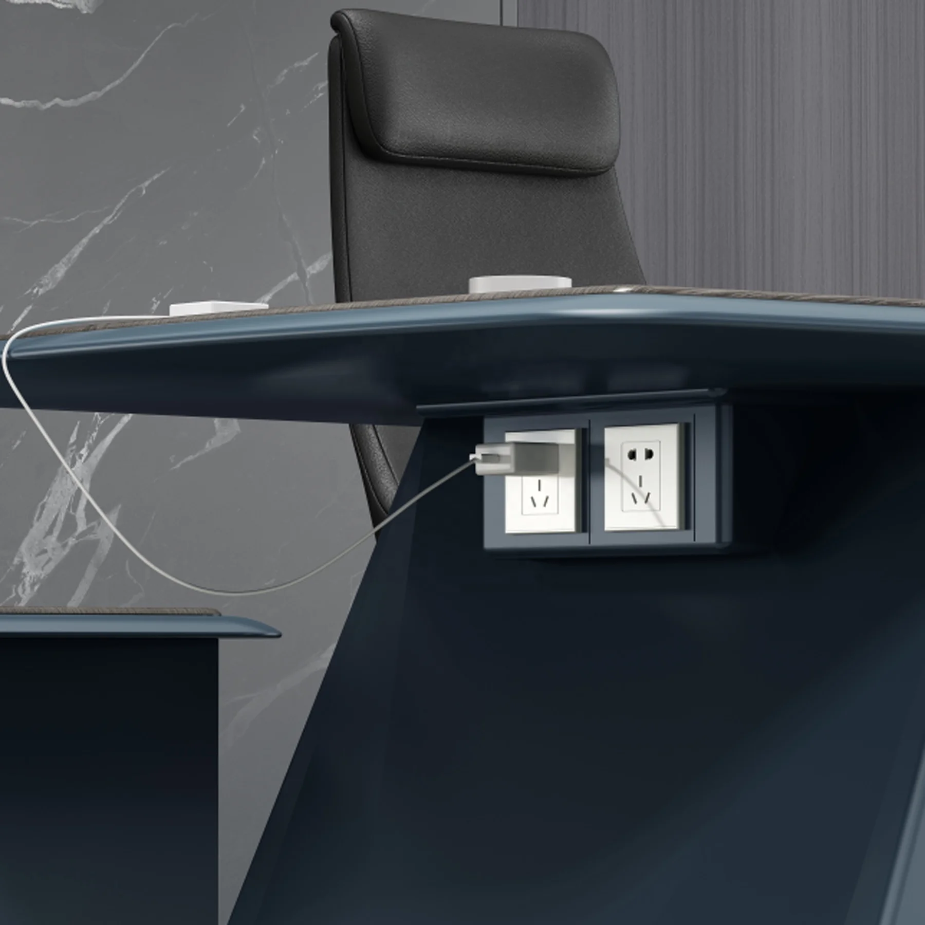 High Level Modern Design Wood Veneer Office Furniture Director Manager Executive Office Table