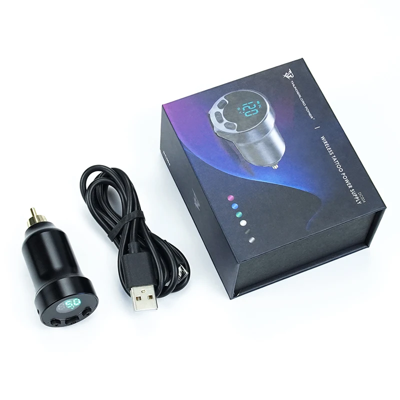 Professional tattoo supplies!1600MAH Large capacity wireless tattoo power supply for RCA/DC tattoo pens
