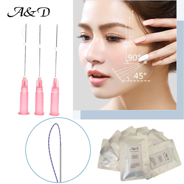 
korea high quantity pdo thread 19g 50mm blunt nose time machine pdo cog threads espiculated pdo thread 