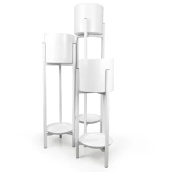 2021 White Color Nordic Style Metal Plant Stand Iron Plant Pots  Stands Outdoor Indoor Flower Stand Pot For Home Garden