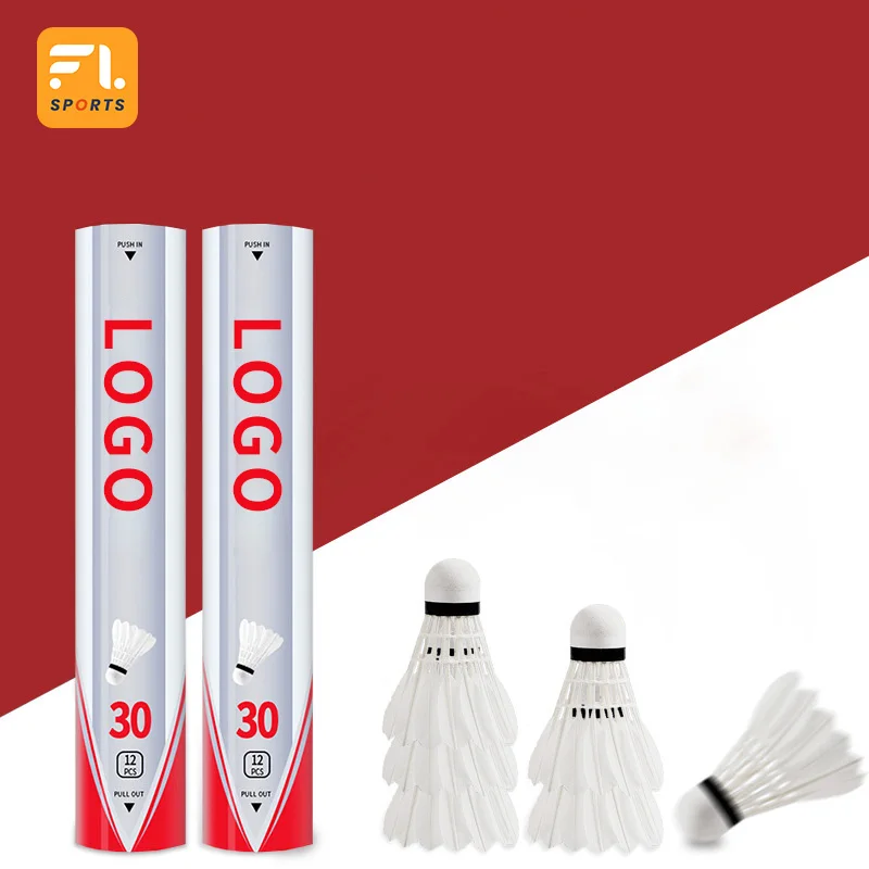 Professional Customized Training Badminton Shuttlecock Durable Badminton Goose Feather Match Badminton