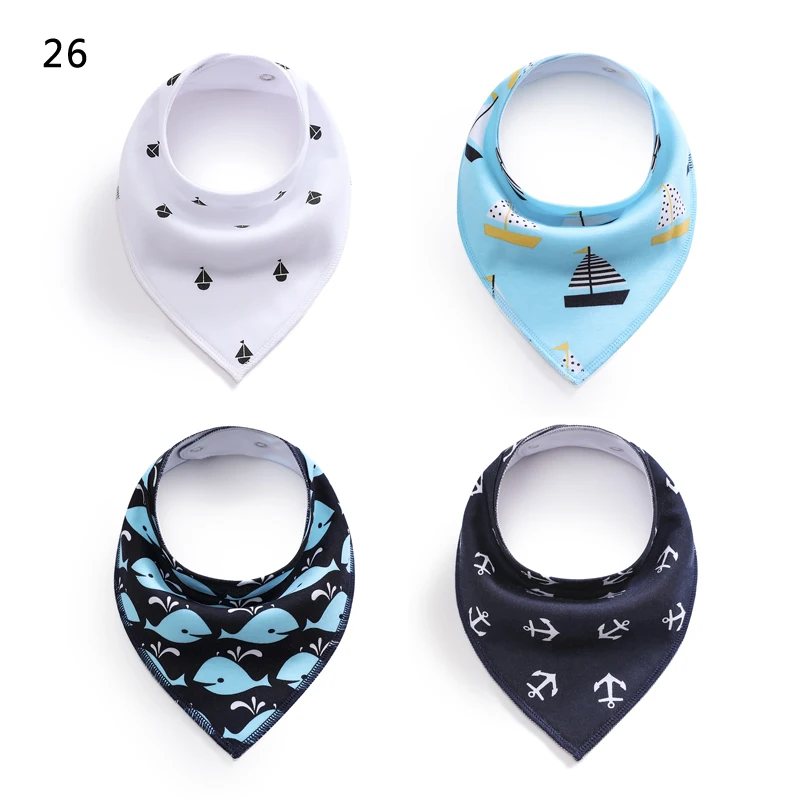 
Reusable Washable Amazon best selling Cotton Baby Bandana Drool Bibs For Boys And Girls 