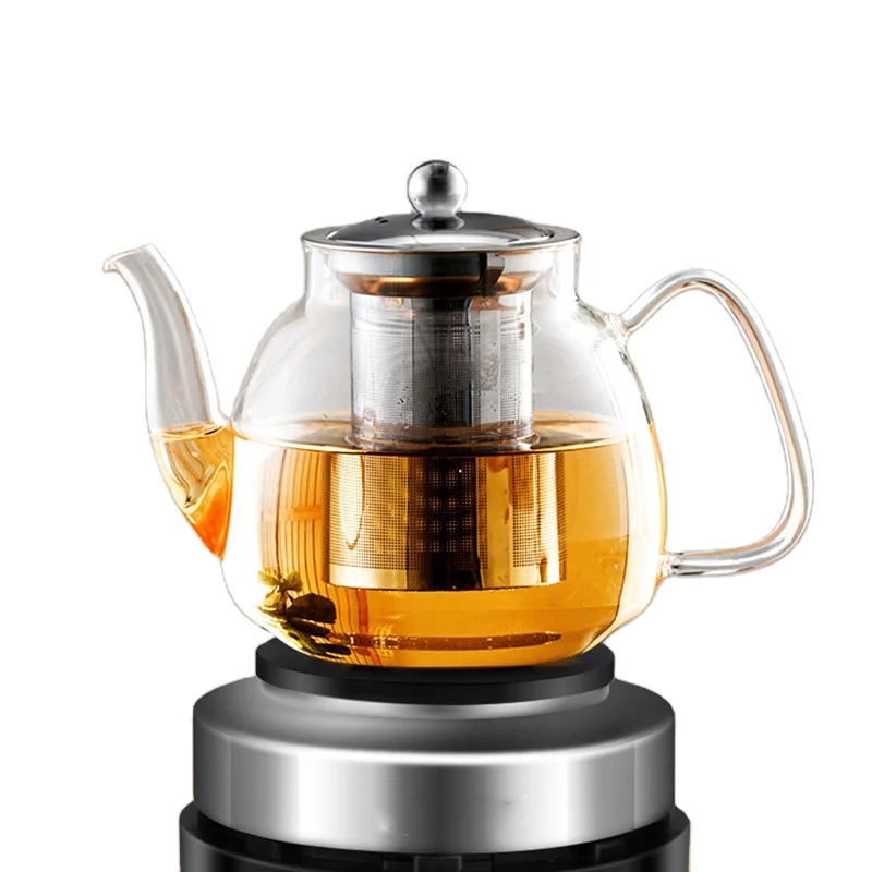 Home Electric ceramic stove tea maker Thickened Detachable stainless steel infuser high borosilicate heat-resistant glass teapot