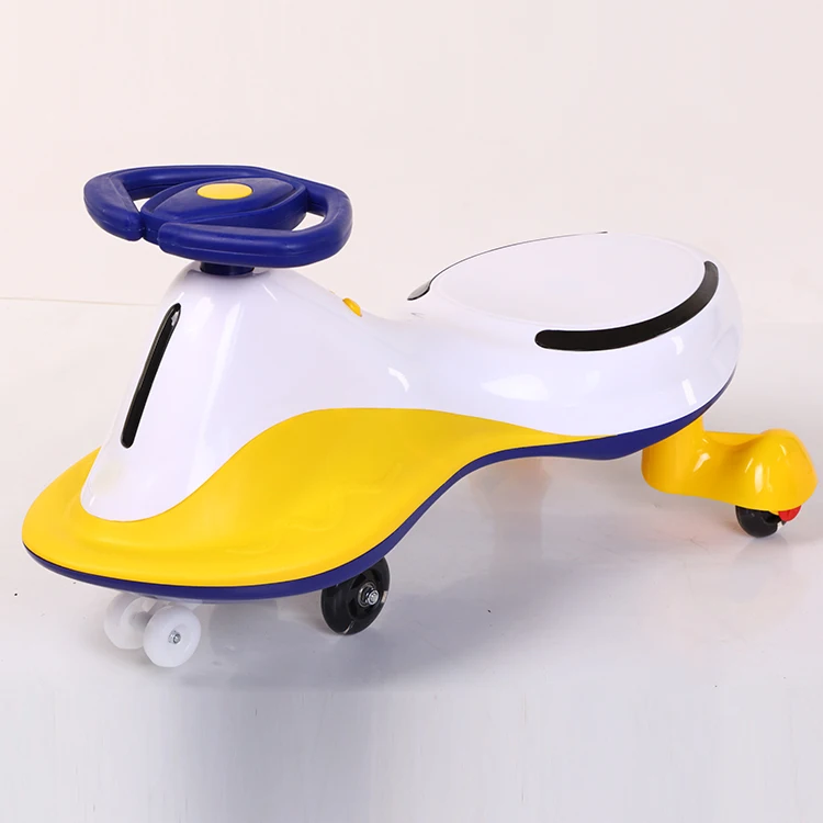 Approval Kids Twist Car / Ride on Toys Cheap Baby Swing Car Children Swing /PP Plastic Mute Silicon Wheels Blue Yellow Pink