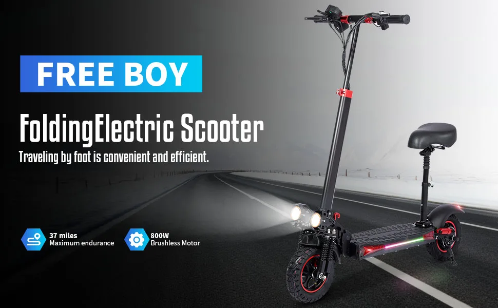 New Arrival adult electric scooter Free shipping 800w fast speed smart Display 10inch Off Road electric scooter with seat