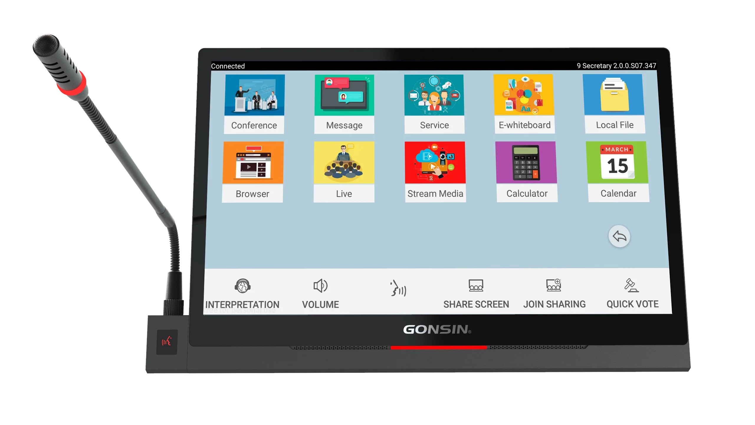 Paperless Conference System 15.6 inch desk motorized lcd monitor lift ultra-thin and ultra-narrow edge