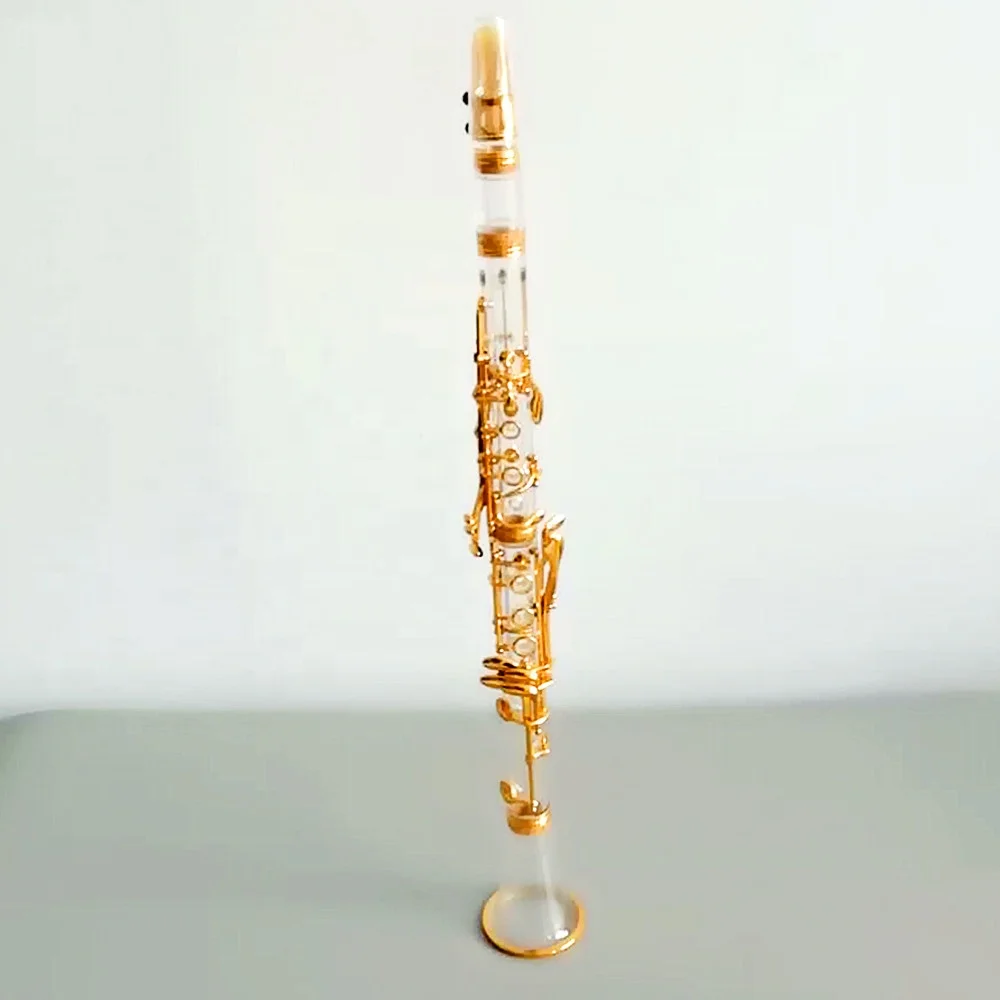 Professional Clarinet Playing Transparent Gold-plated Bb17