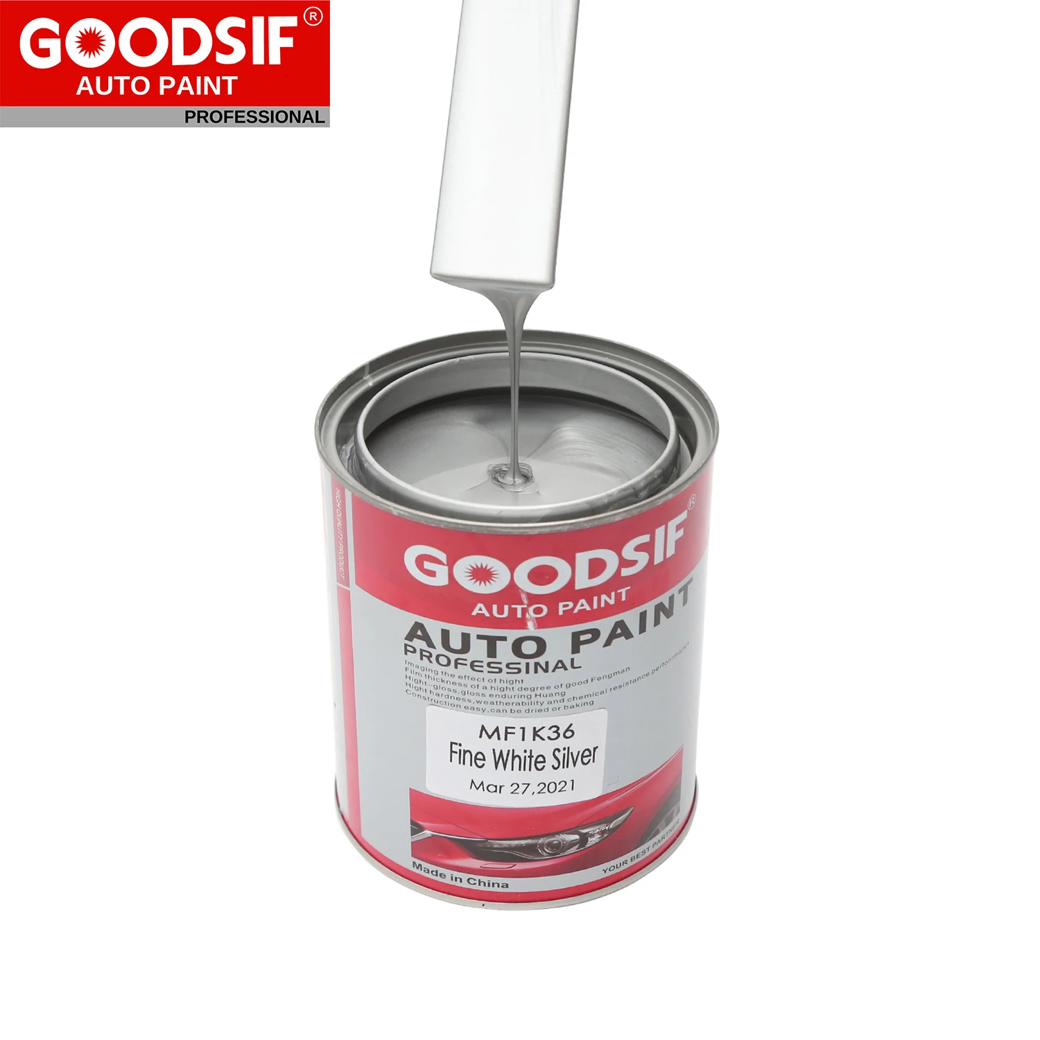 High Quality Automotive Paint Manufacturer 1K 2K White Silver Color Basecoat Good Price Car Refinish Auto Paint