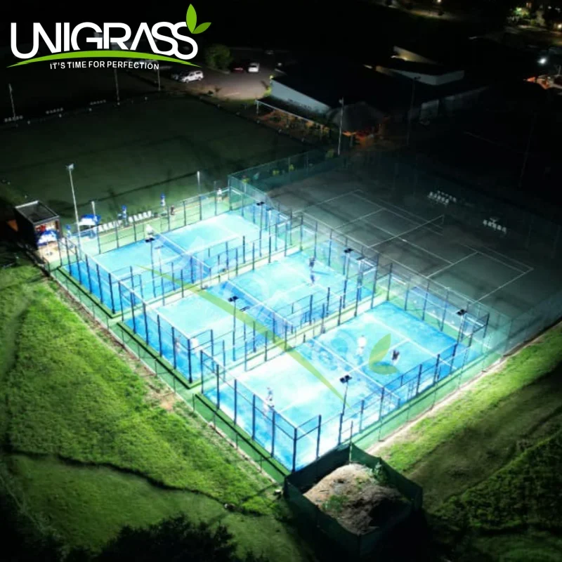 UNI Customized Manufacturer of full set Padel Tennis Court  with 100% PE material artificial grass