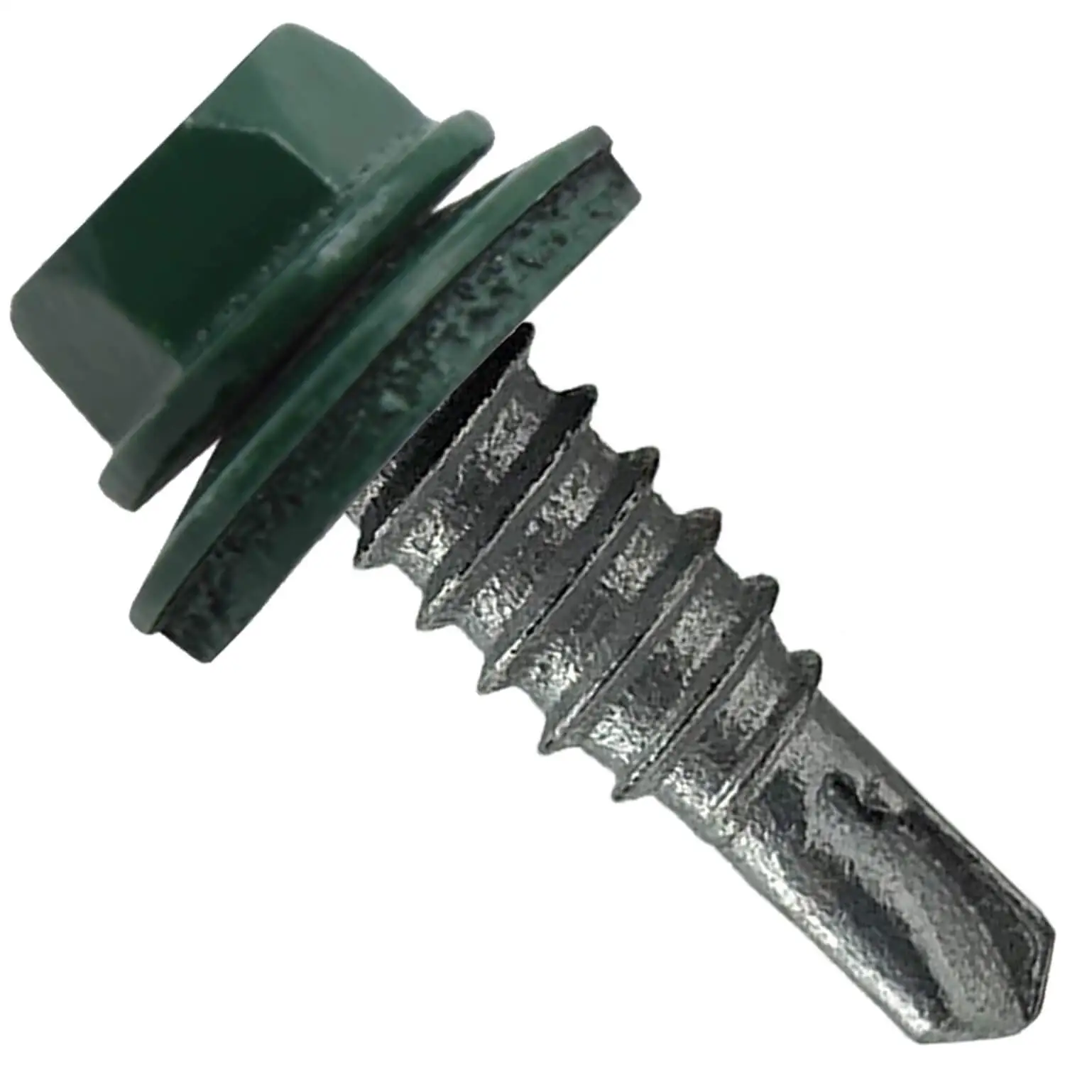Taiwan Machine Produce Metal Galvanized Hex Washer Head Self Drilling Screw Roofing Screws Tek inch Size