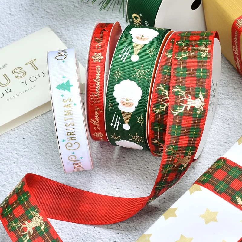  Ribest Christmas Ribbon Gifts Tapes Webbing Wholesale Satin With Logo Party Home Decora