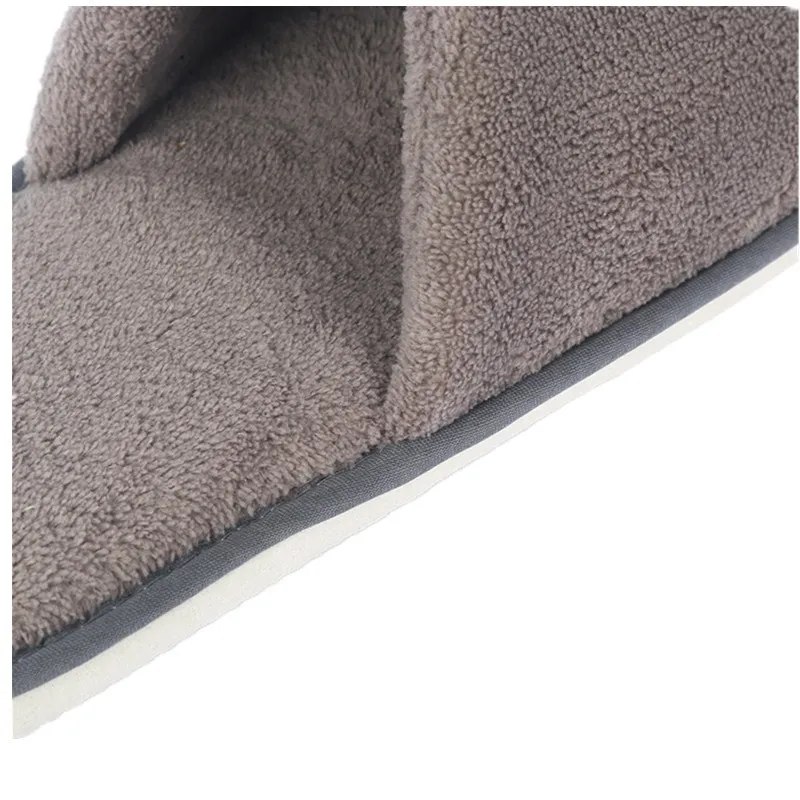 Wholesale Velour Hotel Waffle  Custom Bathroom Slippers With Logo Disposable Soft Slipper For Hotel And Spa