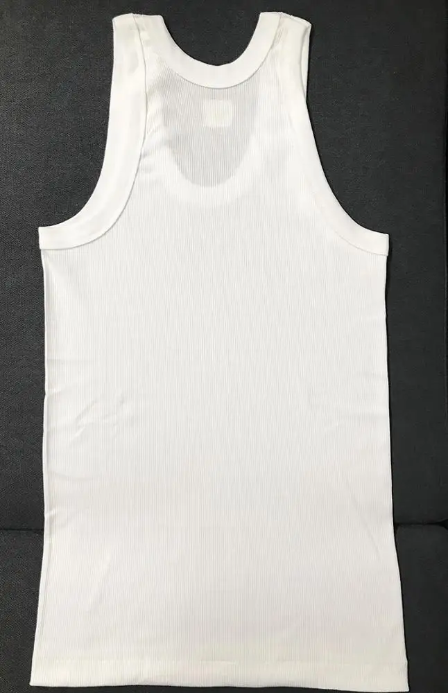 Майка Мужская Спортивная хлопковая, майка для бодибилдинга, тренировочная майка, нижнее белье белого цвета