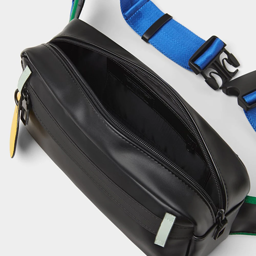 Custom Fashion Pu Leather Front Pack Men Cross Body Sling Pouch Mens Shoulder Chest Bag