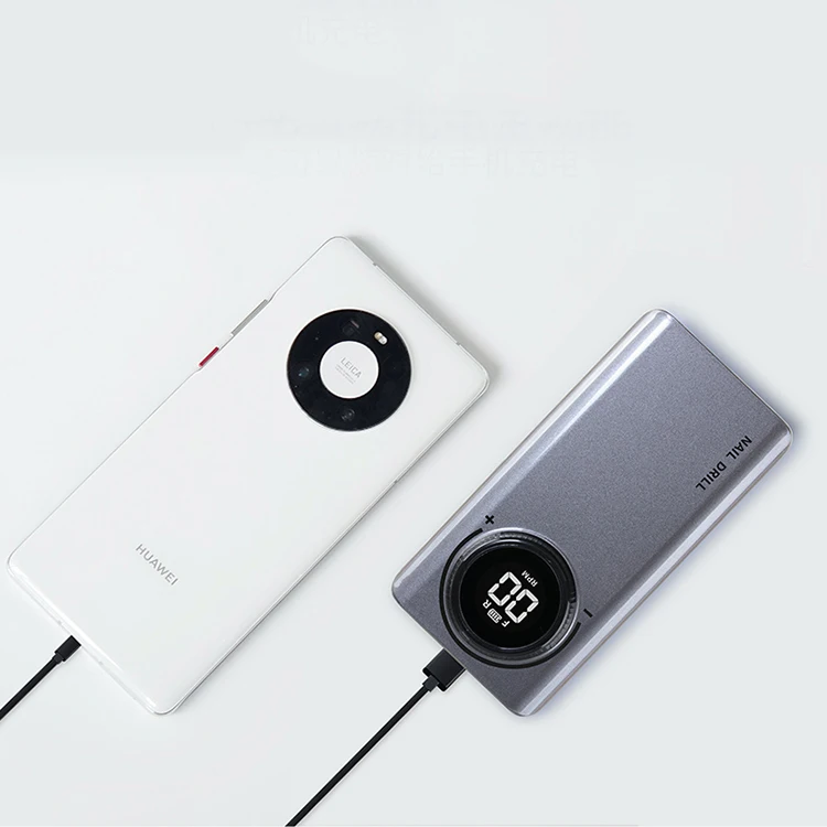 Pro 35000RPM Electric Nail Drill Machine Stainless Steel Handle Electric Manicure Drill & Accessory Nail Art Tool 3 Color Choice