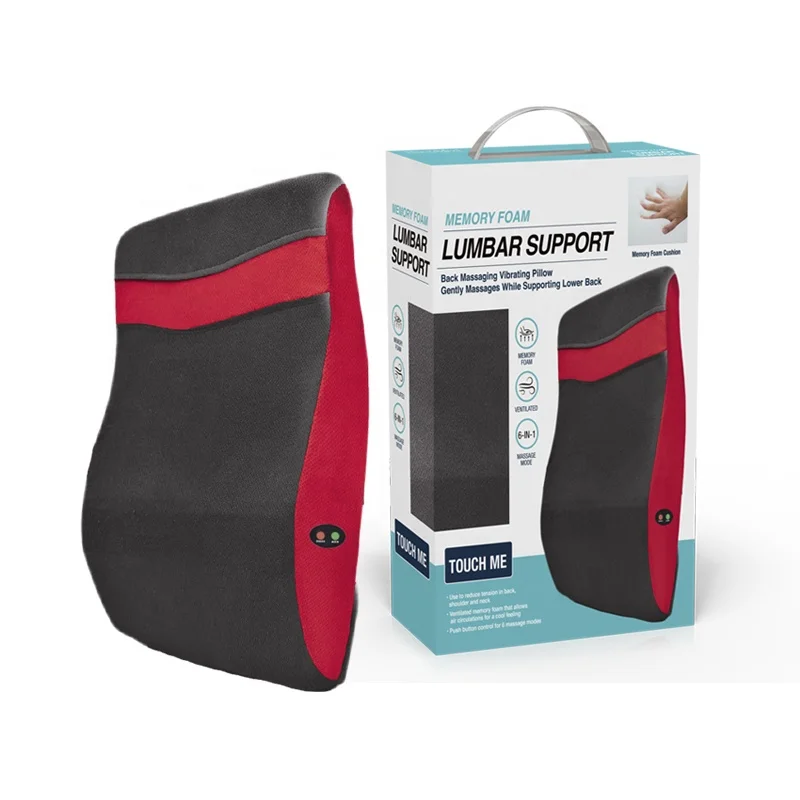 2022 new design Foam 2 Massage Models Lumbar Back Support Cushion Car Office Chair Back Massage Pillow for car office  home