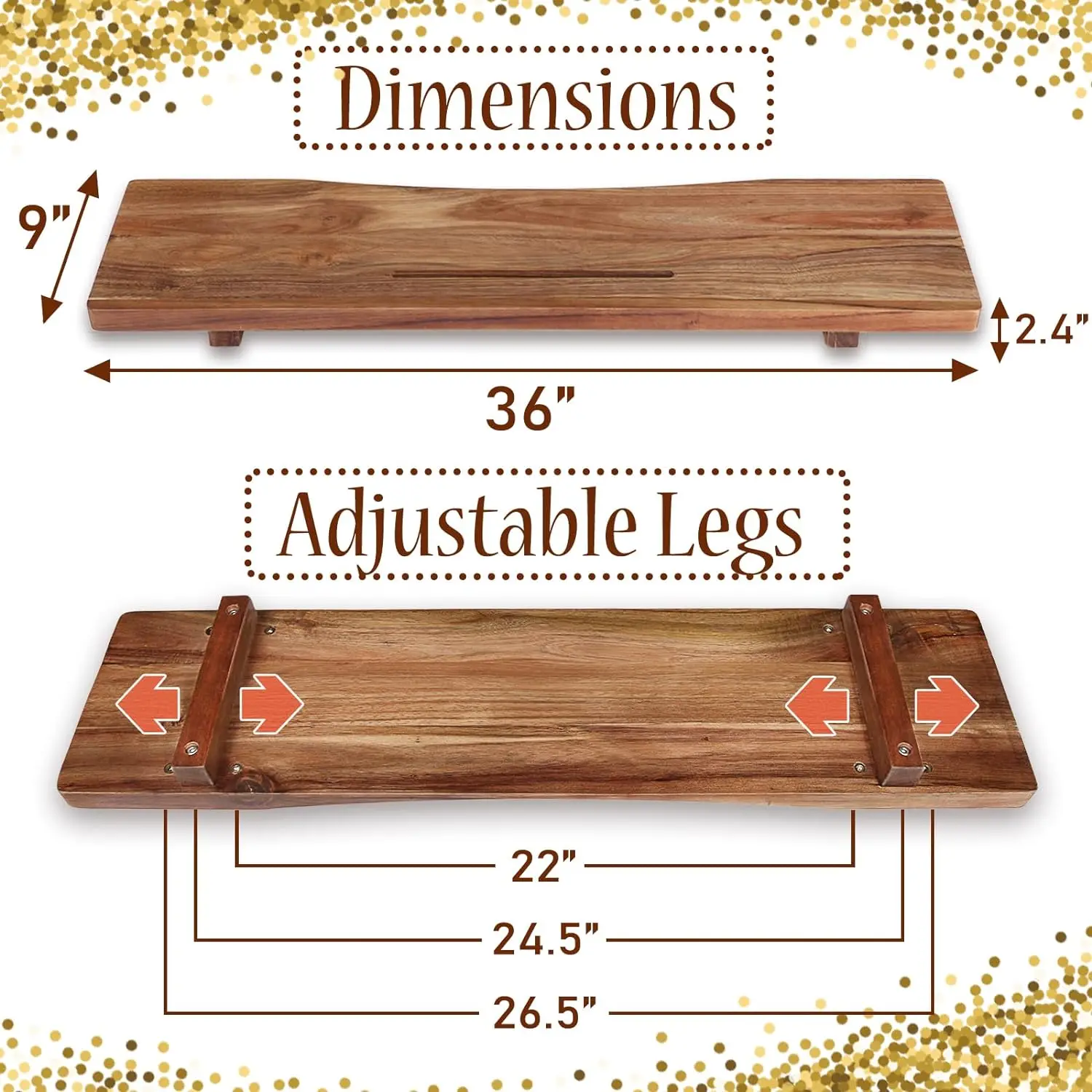 Rustic Industrial Live Edge Wooden Shelves Multifunction Floating Wall Shelf for Bathroom Decor