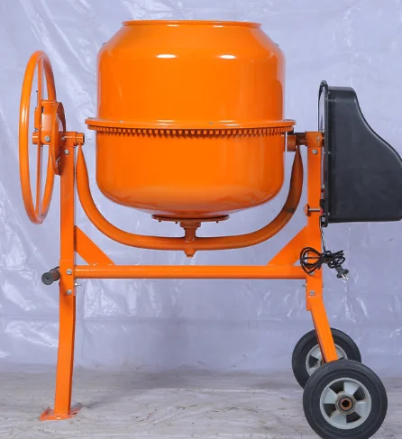 Small horizontal vertical electric concrete mortar machine cement feed mixer drum type electric mixer