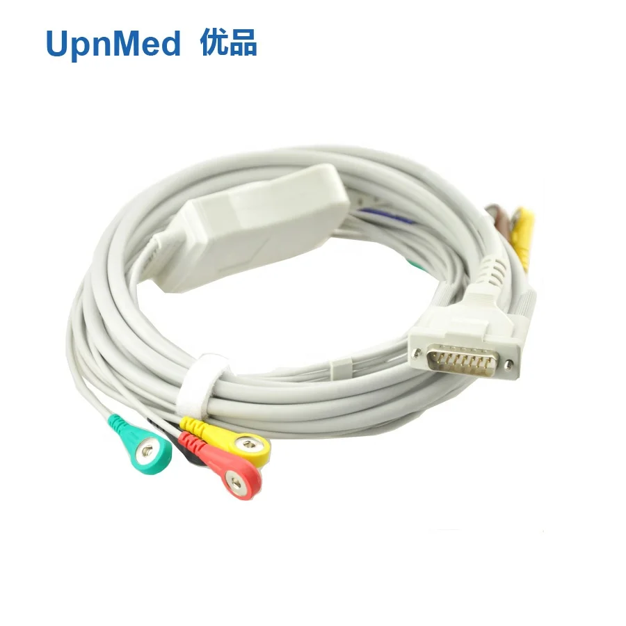 Siemens Hellige one-piece 10-Lead EKG cable with leadwires