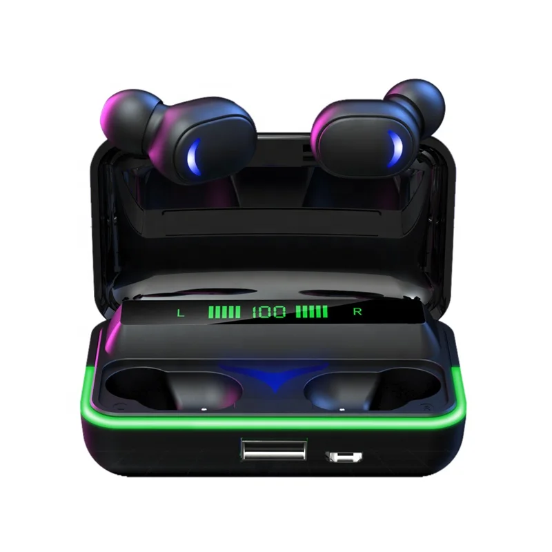 Беспроводные Игровые наушники RICOO E10 TWS 1200 мАч V5.1 Hi-Fi 3 светодиодных