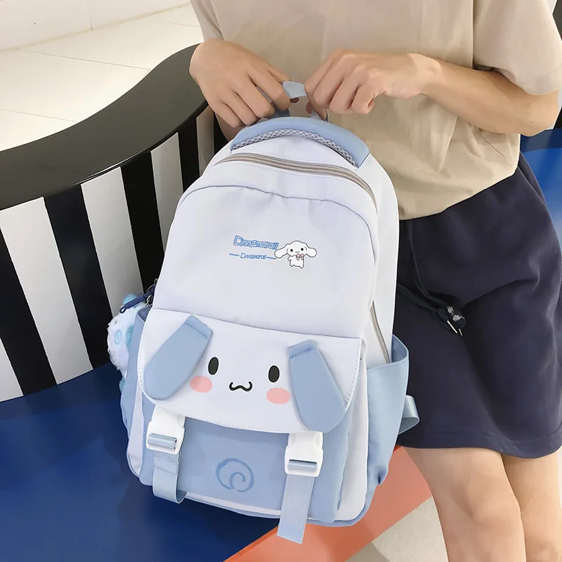 Мл на заказ Новый мультяшный мешок kawaii аниме Kuromi Cinnamoroll My Melody Большой Емкости нейлоновый студенческий подарок школьный рюкзак
