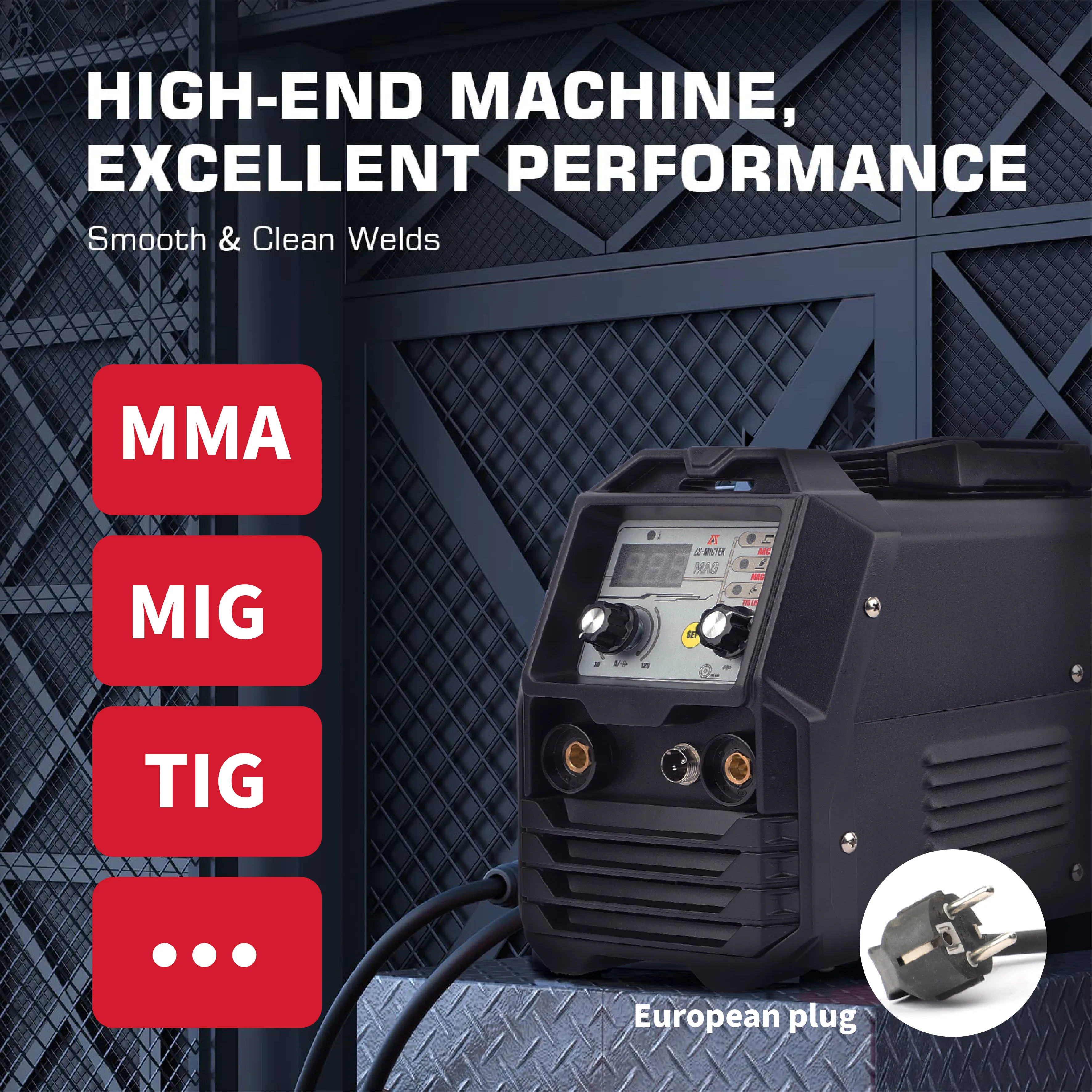 3 in 1 Dual Voltage Welding Machine Self-protected Are Welder Mig Welding Machine For Stainless Steel,Ste