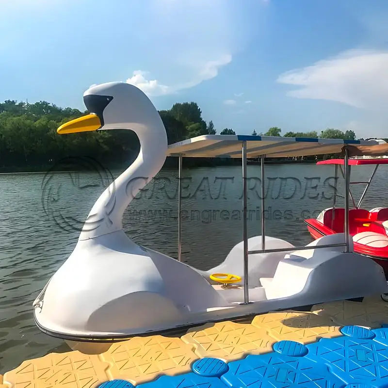 Hot Sale Water Bicycle 4 Seats Paddle Boat PE Material Leisure Pedal Boat