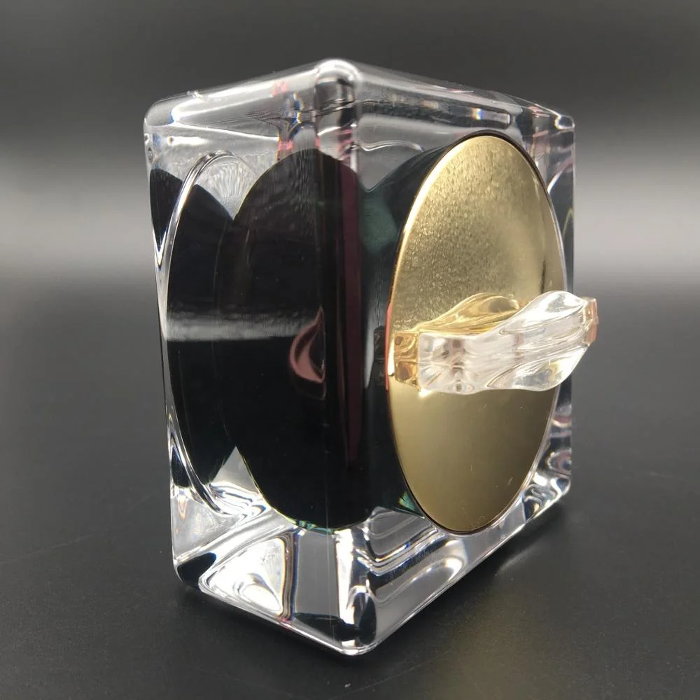 empty 30g 50g black color square luxury acrylic cream jar