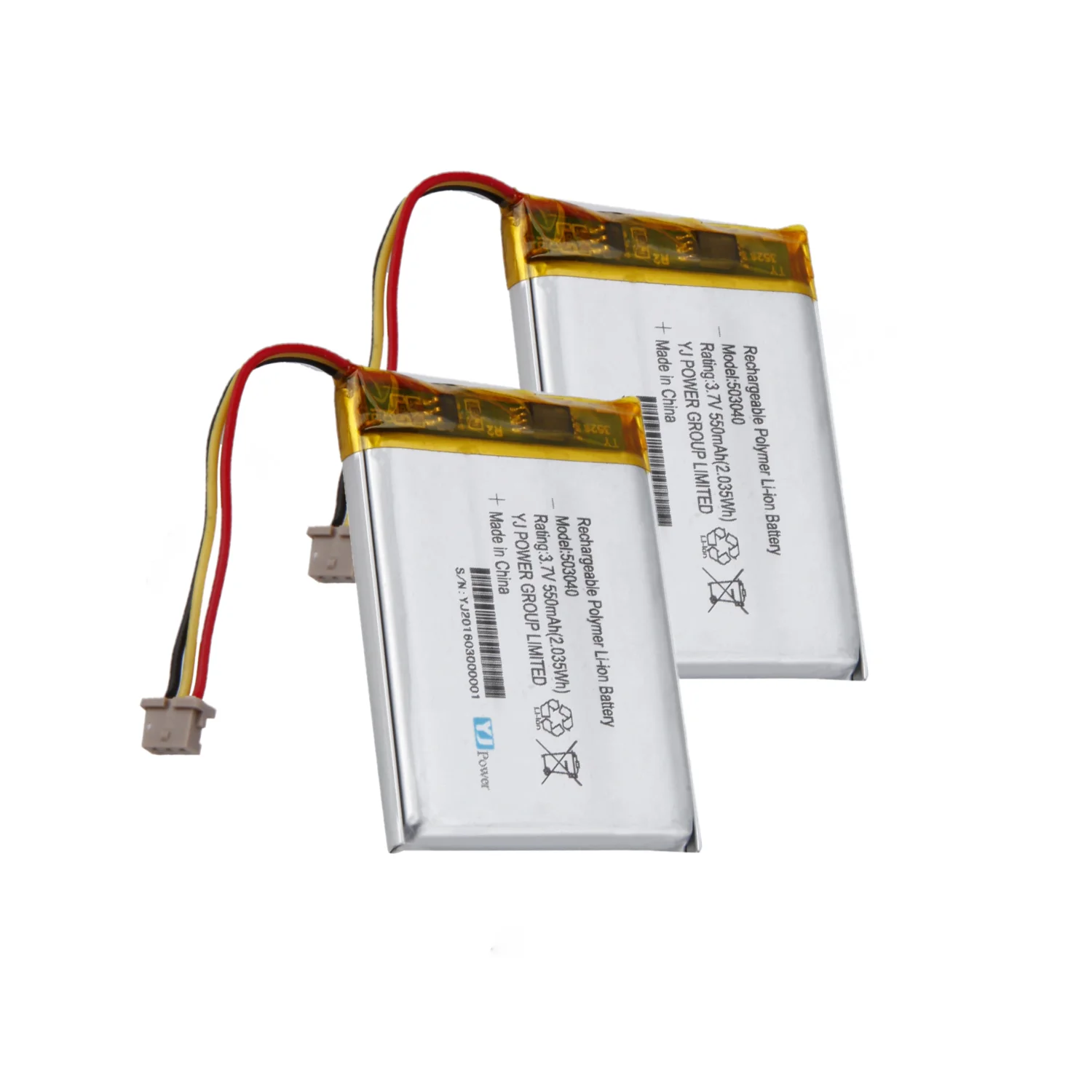lipo battery 503040 500mAh 3.7V Lithium ion battery for payment machine
