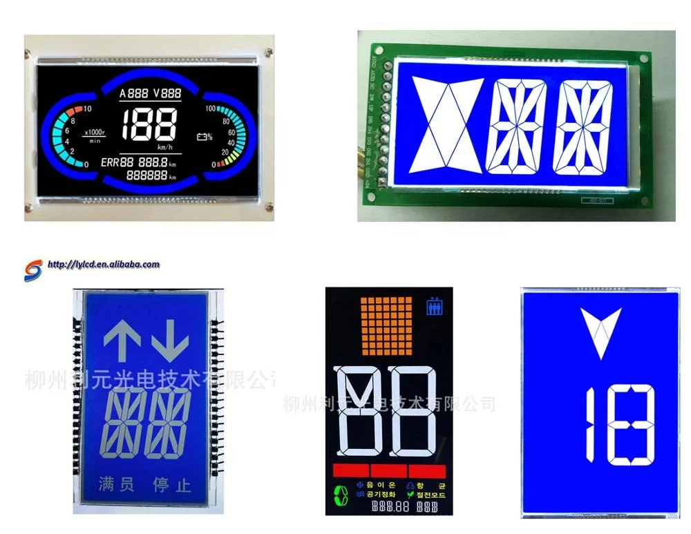  Сегментная отрицательная трансмиссионная синяя пленка STN LCD для дисплея