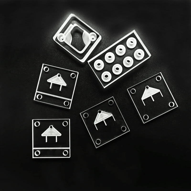 Laser drilling transparent fused silica quartz glass substrate punching UVC quartz plate