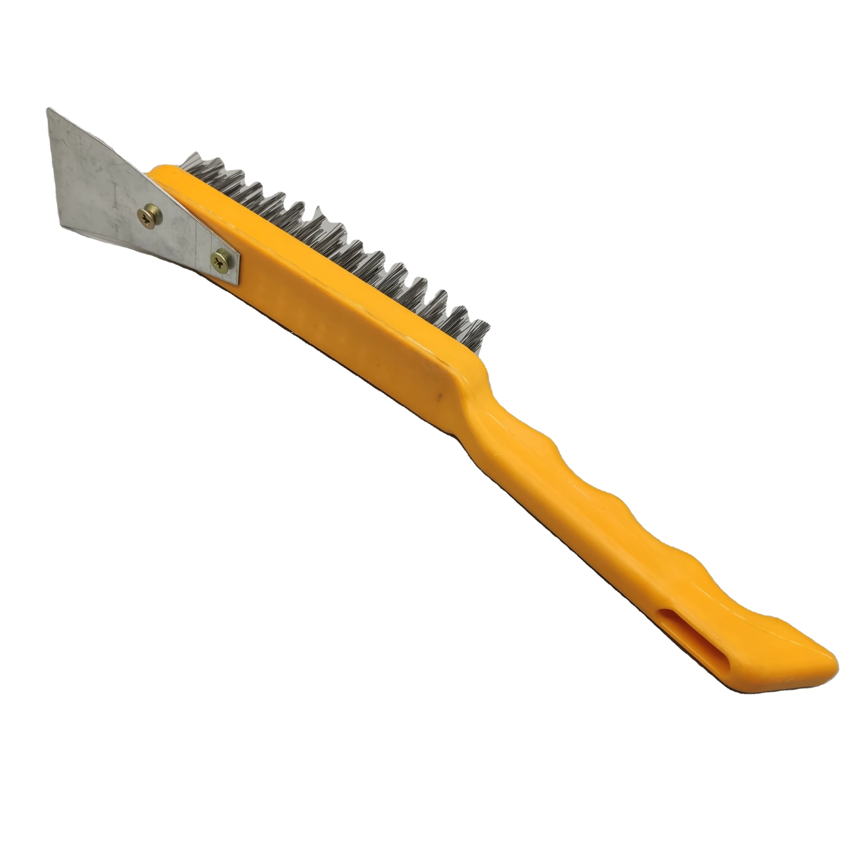 Удобная проволочная щетка с пластиковой ручкой для чистки щетки из углеродистой стали