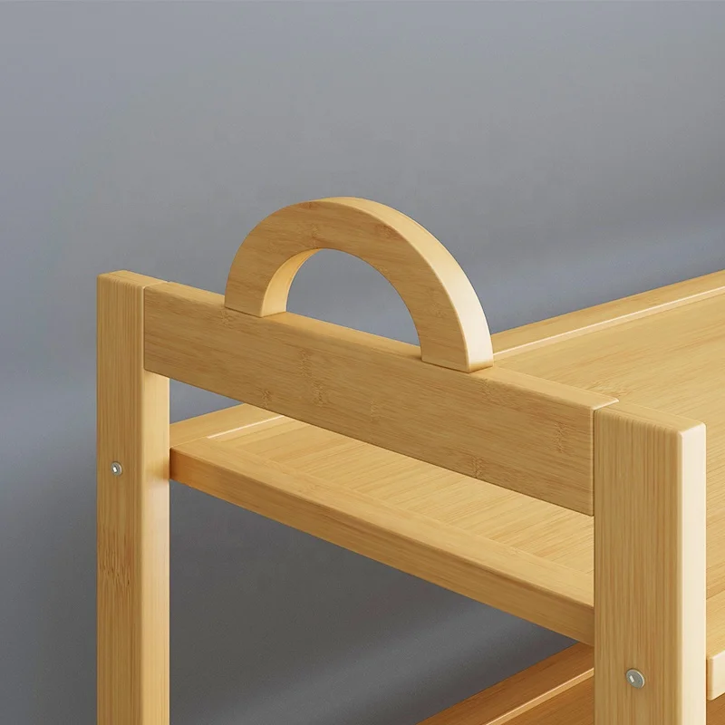 
Haichuan New style 6-Tier 2020 hot selling bamboo wooden shoe racks furniture shelf low factory price 
