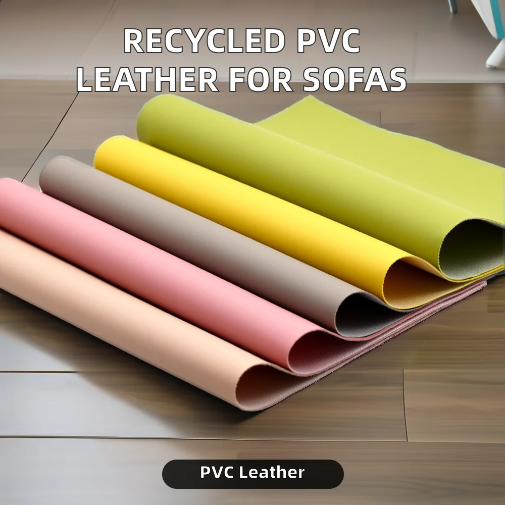 High Quality Leather Factory Recycled PVC Synthetic Leather  For Sofas  Decorative Fabric Faux Leather Roll