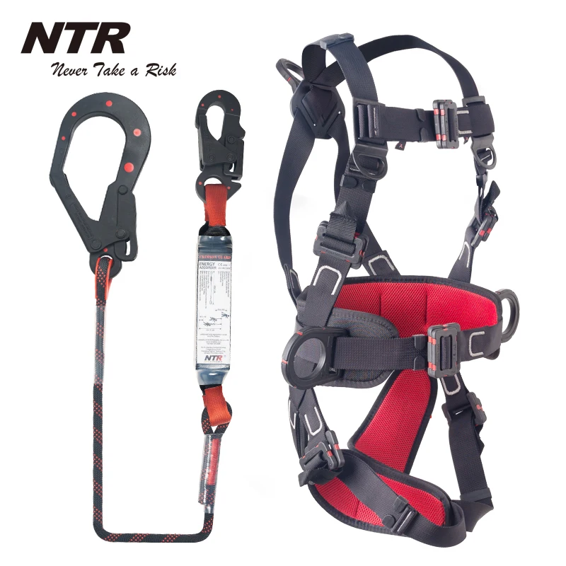 
Full body fall arrest work positioning dielectric harness 