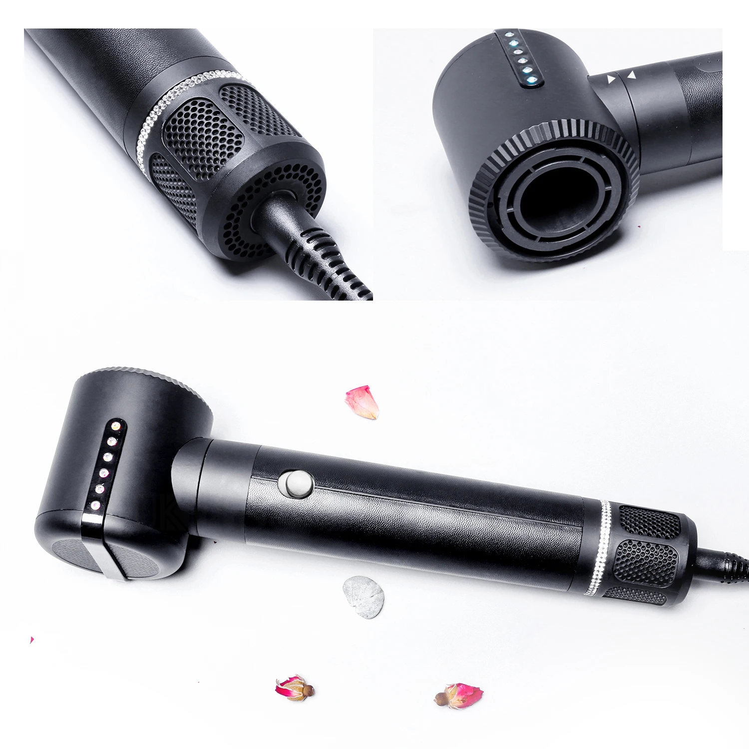 Electric 7 In 1 Styler Automatic Curler Iron High Speed Blower Dryers 2000W Hot Air Brush Comb Hair Straightening