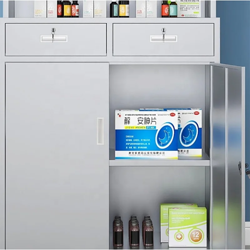 medicine storage drug cupboard multi-function steel medicine storage cabinet medicine cabinet with glass shelves