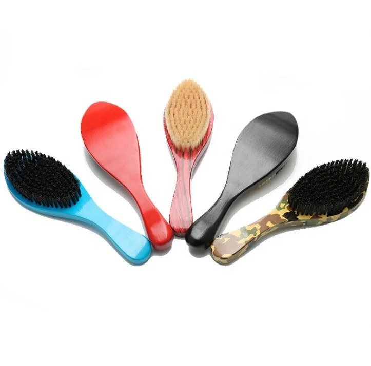 2023 New Style Hair Brush Good Quality Men Beard Brush Oval Shape 360 Curve Wave Bristle Beard Brush