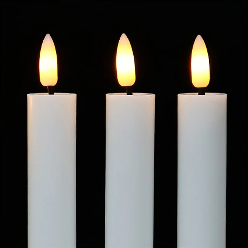 Support Customization Simple Dinner Decoration Bright Candle Led Light No Fire Reusable Long Pole LED Candle
