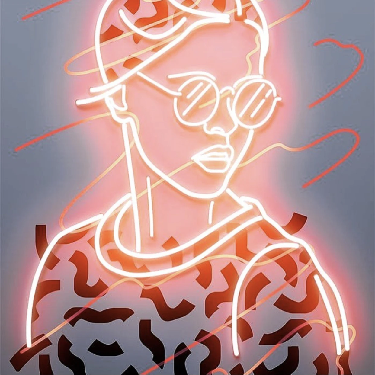 Drop Shipping Women Face Led Neon Signs Acrylic Color Change Neon Light with Sexy Lady