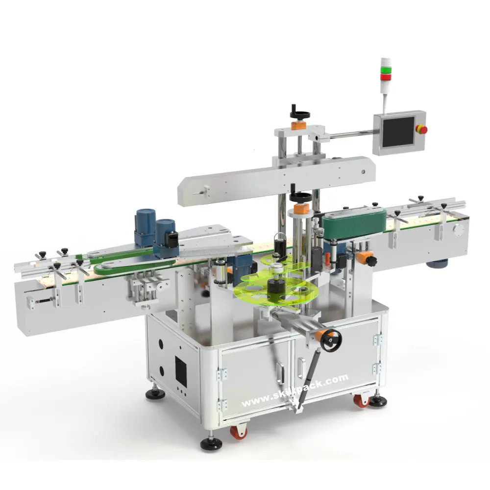 SKILT Automatic sticker flat pvc pet bottle labeling machine multi side factory price